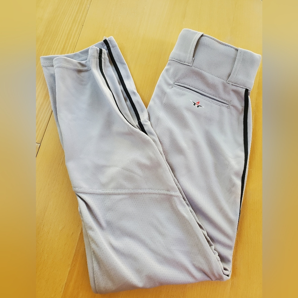 Bottom Velcro Adjustable Length Piped Baseball Practice Pants